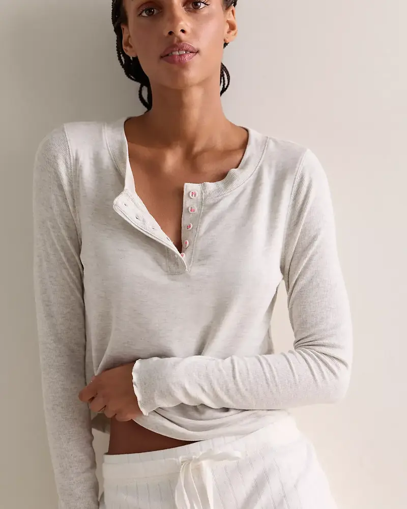 Free People Dream State Henley | Heather Grey