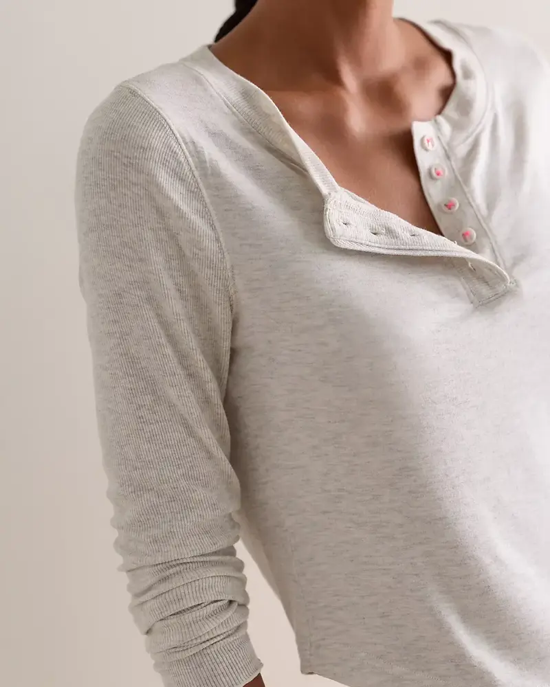 Free People Dream State Henley | Heather Grey
