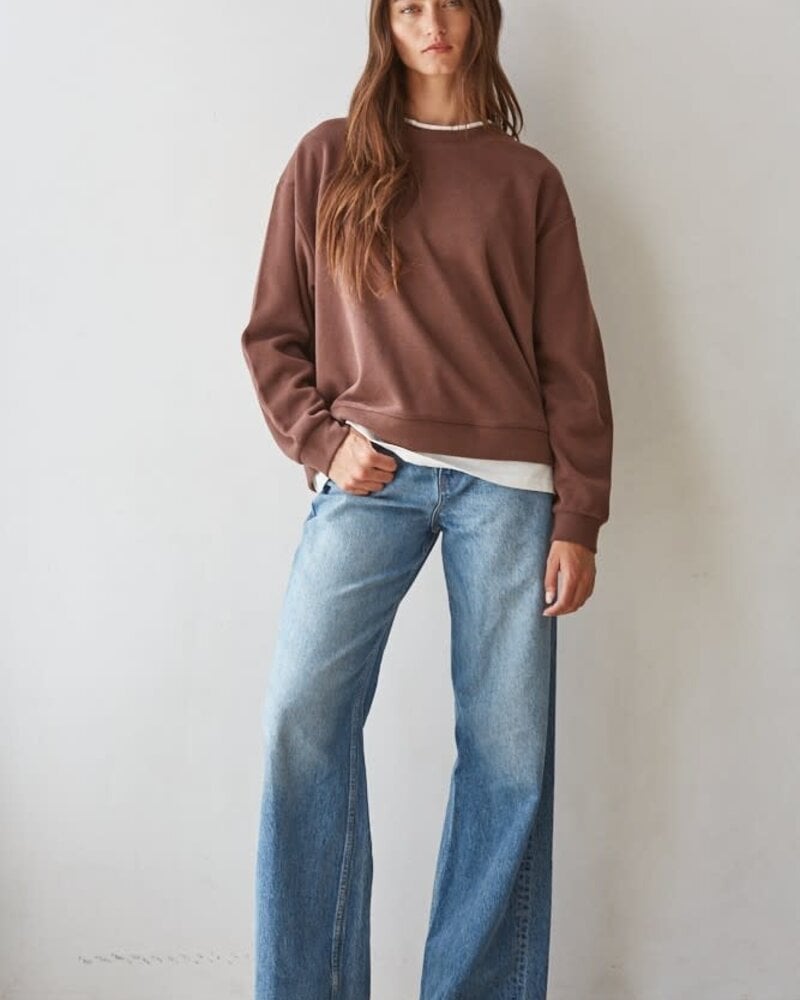 Always On Crew Pullover | Brown