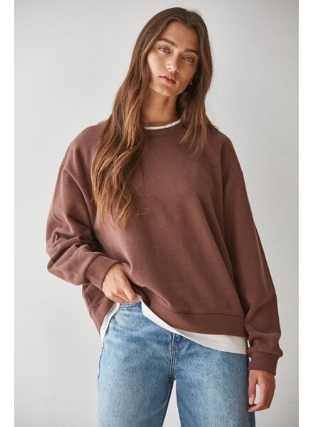 Always On Crew Pullover | Brown