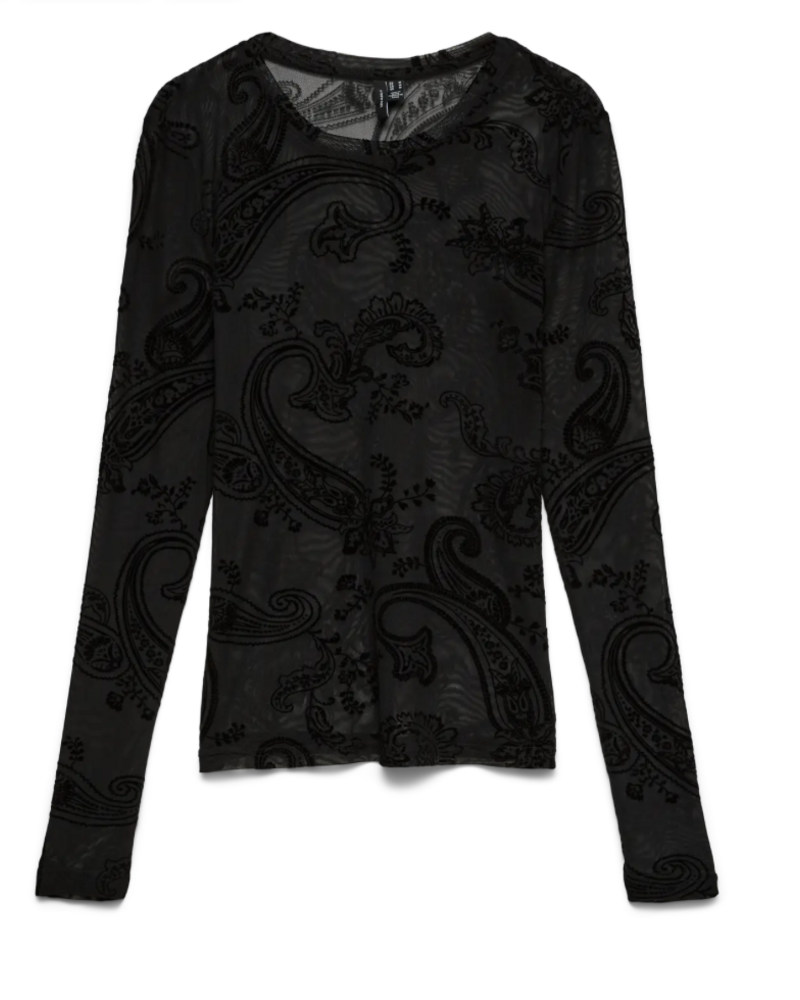Vero Moda Lova Mesh Top | Paisley
