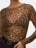 Vero Moda Lova Mesh Top | Leopard