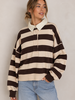 Amerie Striped Pullover | Chocolate