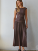 Luna Ruched Dress | Chocolate