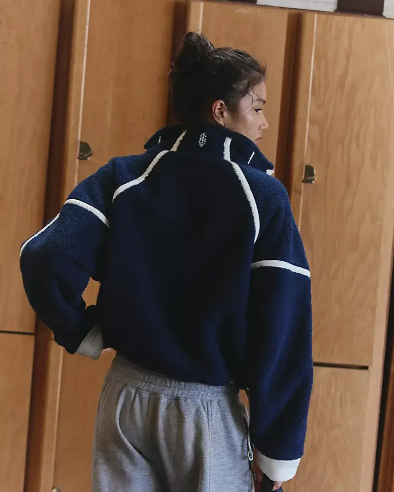 Free People Mountain High 1/2 Zip Fleece | Navy
