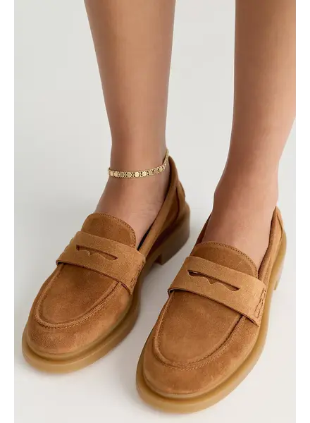 Free People Lana Loafers | Luggage Suede
