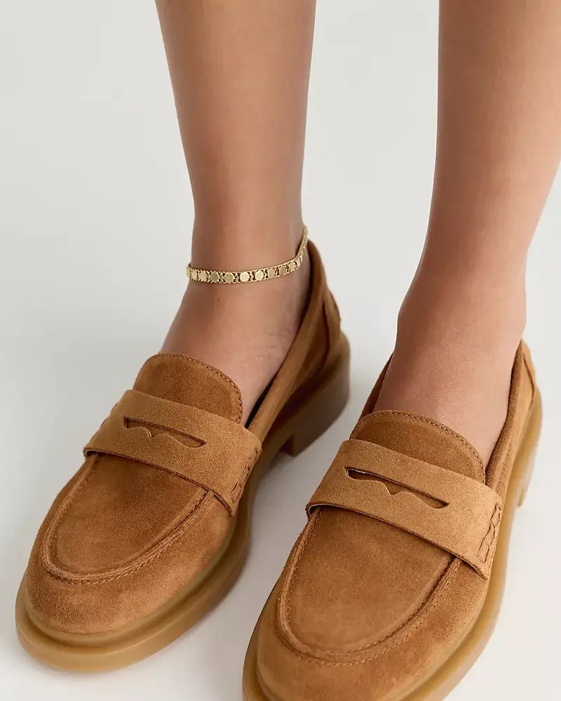 Free People Lana Loafers | Luggage Suede