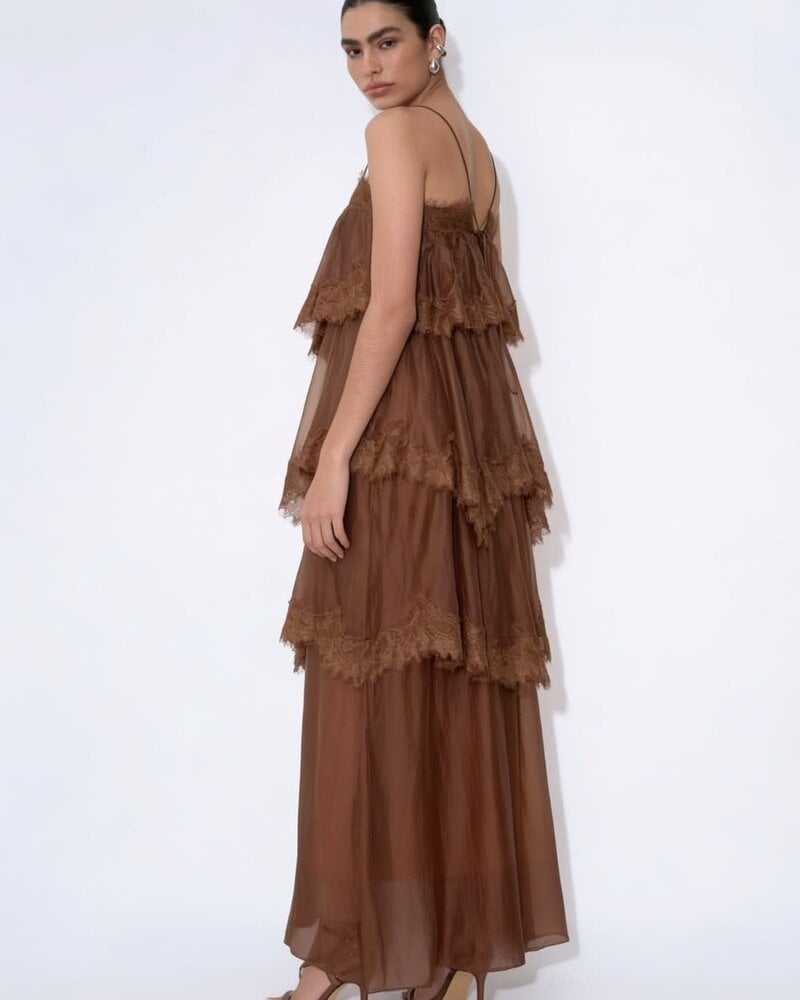 Stella Tiered Lace-trimmed Maxi Dress