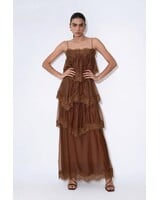 Stella Tiered Lace-trimmed Maxi Dress