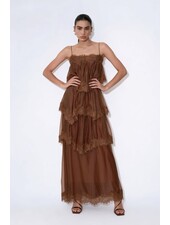 Stella Tiered Lace-trimmed Maxi Dress