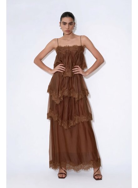 Stella Tiered Lace-trimmed Maxi Dress