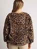 Leopard  One Size Crewneck Sweater | Taupe