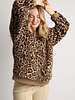 Leopard  One Size Crewneck Sweater | Taupe