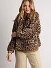 Leopard  One Size Crewneck Sweater | Taupe