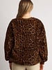 Leopard  One Size Crewneck Sweater | Brown