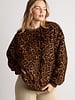 Leopard  One Size Crewneck Sweater | Brown