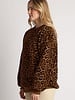 Leopard  One Size Crewneck Sweater | Brown