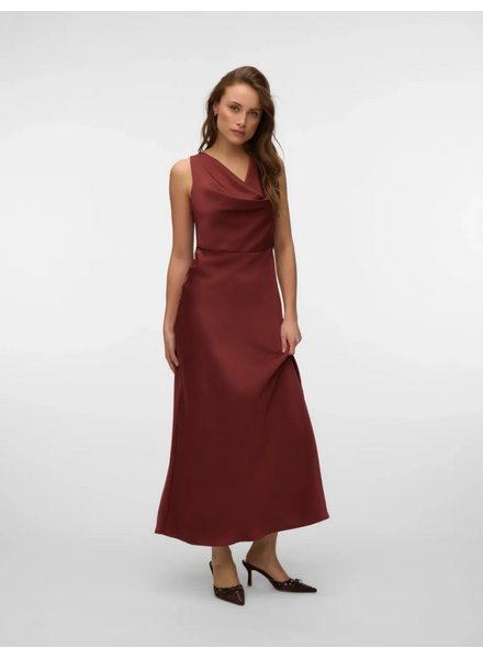 Vero Moda Maika Tie Maxi Dress | Maroon