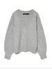 Vero Moda Boom V-neck Pullover | Grey