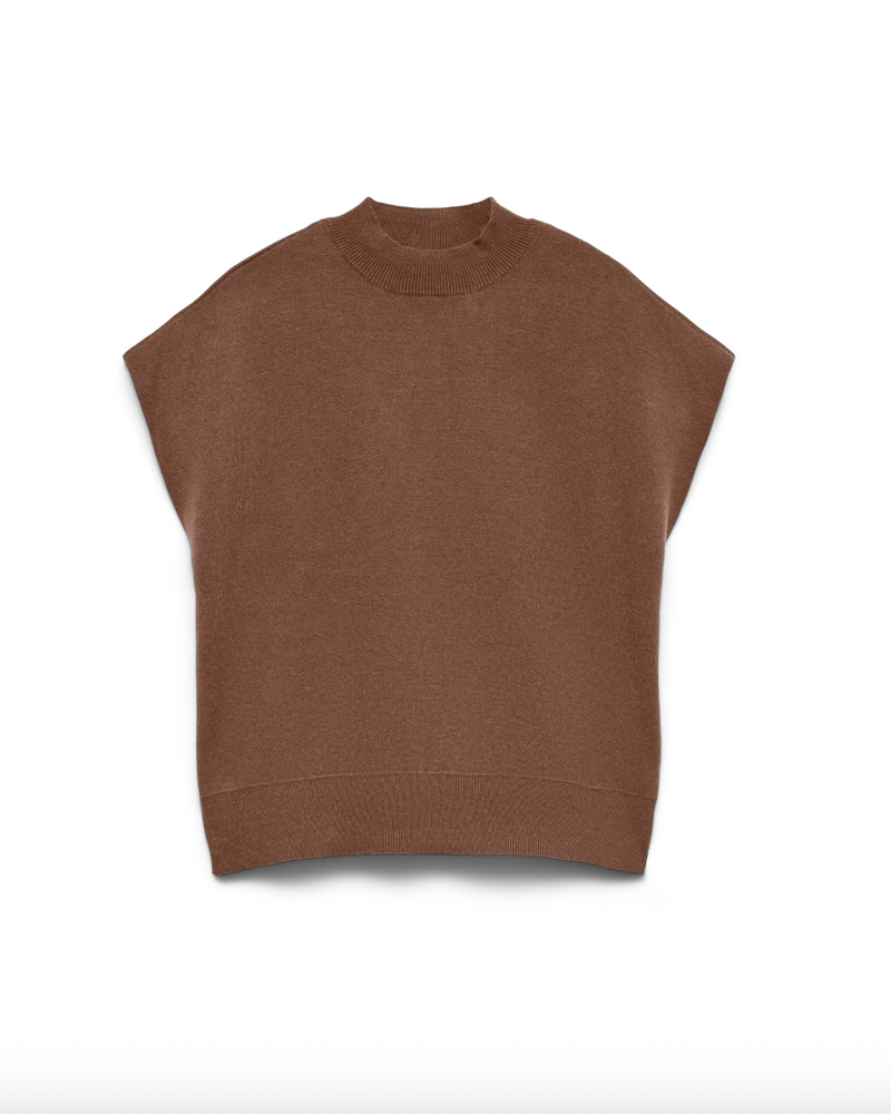 Vero Moda Melly High Neck Pullover | Brown