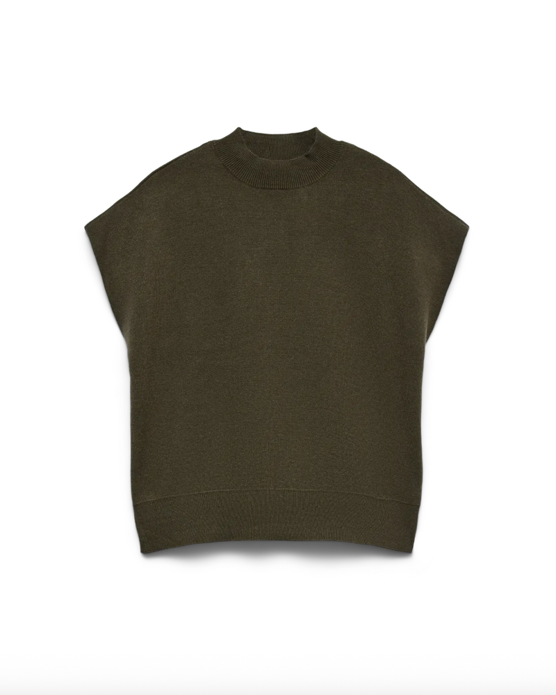 Vero Moda Melly High Neck Pullover | Forest