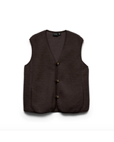 Vero Moda Sophia Sherpa Waistcoat | Chocolate