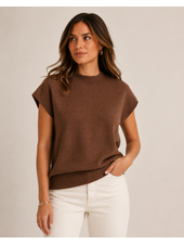 Vero Moda Melly High Neck Pullover | Brown