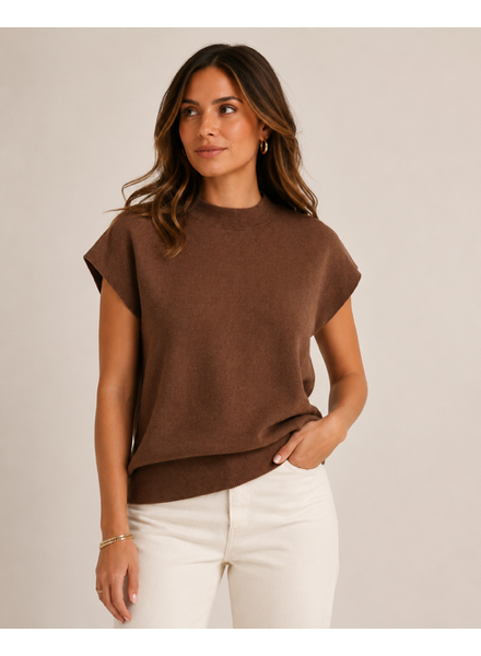Vero Moda Melly High Neck Pullover | Brown