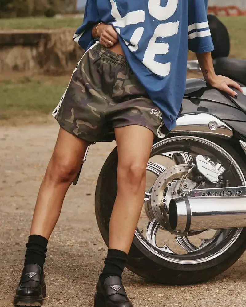Sabbi Raving Hearts Mini Shorts | Camo