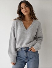 Vero Moda Boom V-neck Pullover | Grey