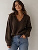 Vero Moda Boom V-neck Pullover | Chocolate