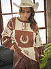 Western Checker Oversized Sweater