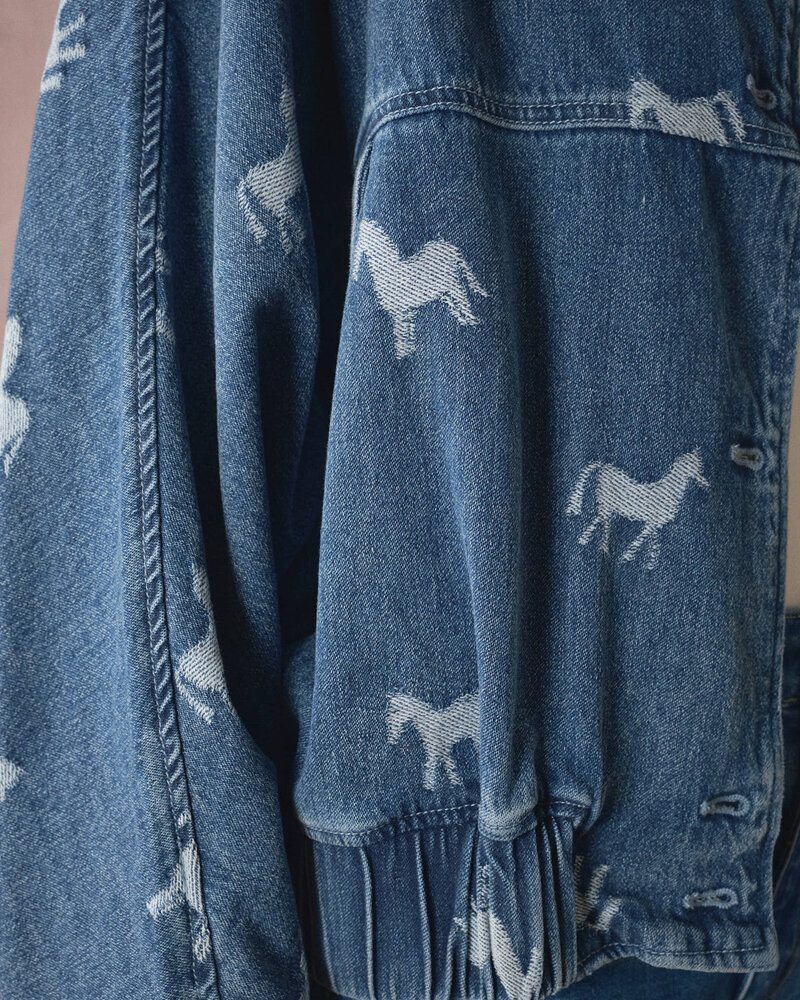 Western Horse Denim Jacket