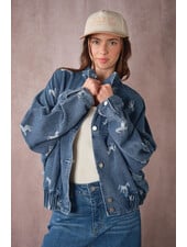 Western Horse Denim Jacket