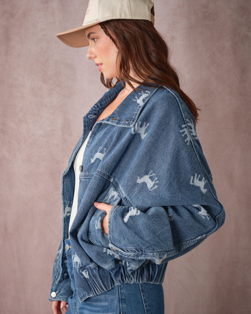 Western Horse Denim Jacket