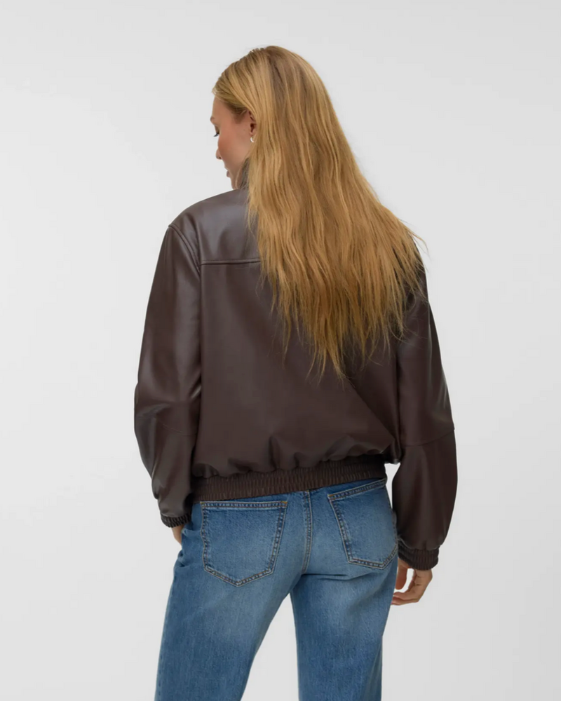 Vero Moda Caiaava Short Coated Jacket | Chocolate