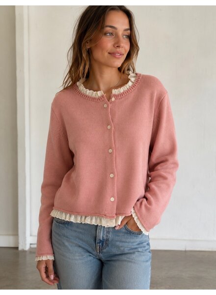 Smash + Tess Lacy Cardigan | Dusty Rose