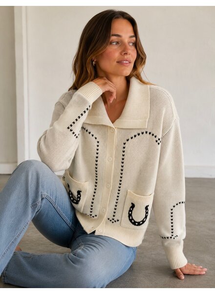 Smash + Tess Laurel Horseshoe Cardigan | Cream