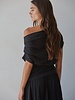 Solid Off Shoulder Drape Top