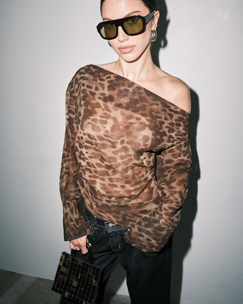 Emma Sheer Leopard Top