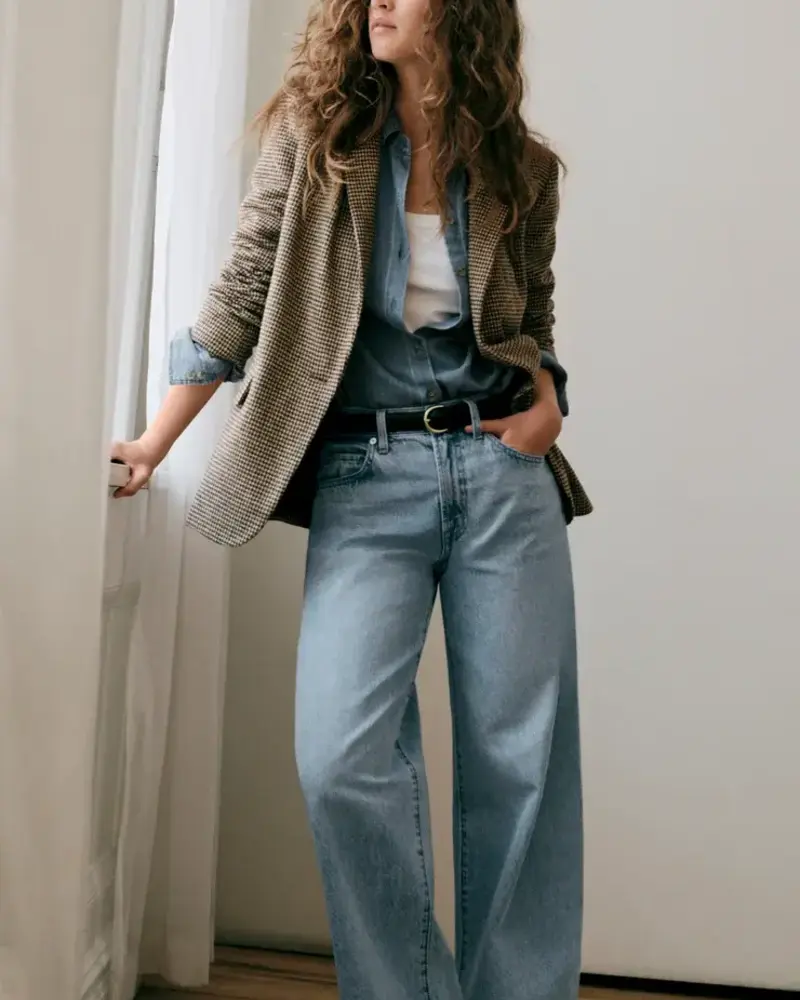 Z Supply Show Off High-Rise Bowed Denim