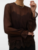 Vero Moda Lalie Lace Top | Chocolate