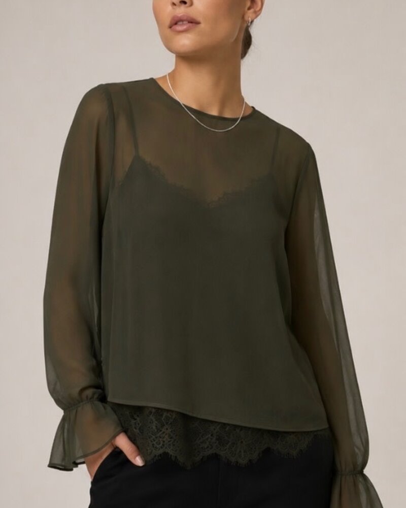 Vero Moda Lalie Lace Top | Army