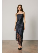 Midnight Asymmetrical Lace Dress