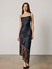 Midnight Asymmetrical Lace Dress
