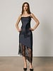 Midnight Asymmetrical Lace Dress