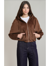 Fenie Faux Suede Bomber