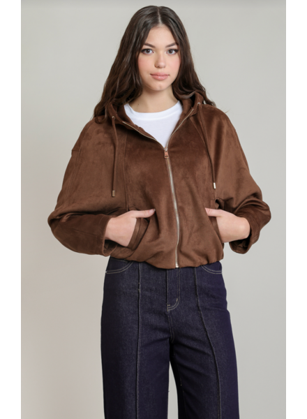 Fenie Faux Suede Bomber