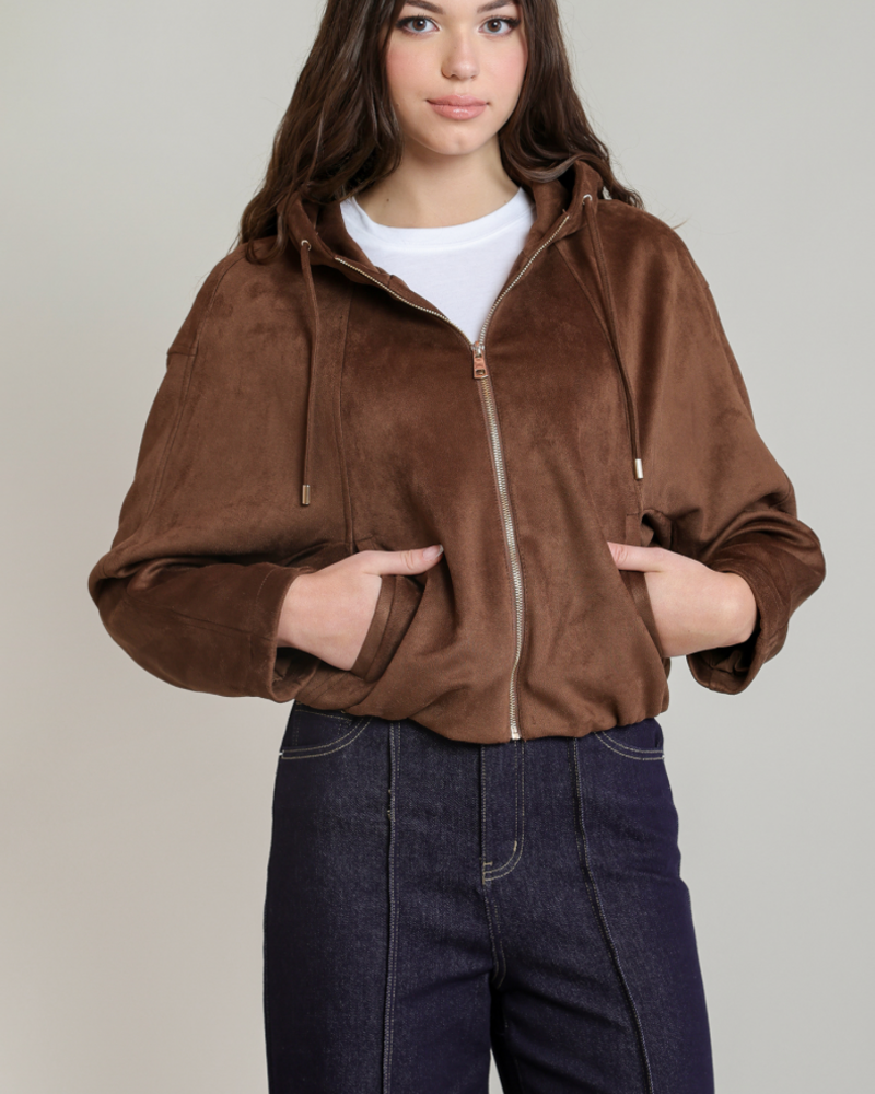 Fenie Faux Suede Bomber