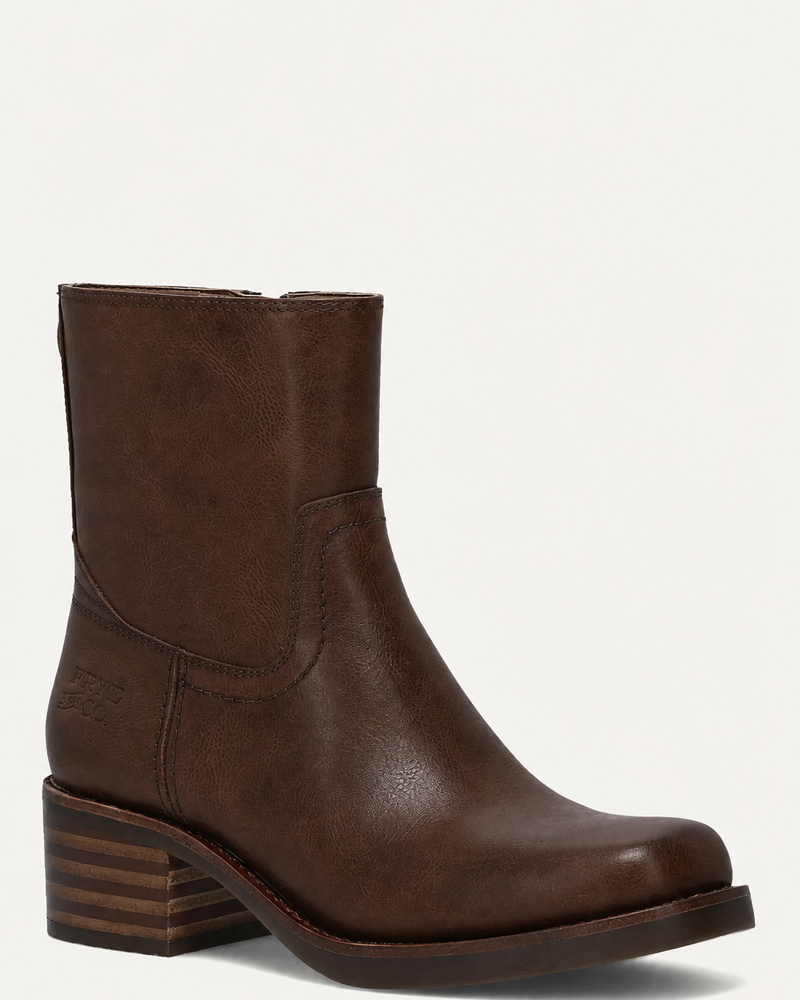 Frye and Co. Miranda Low Zip | Walnut